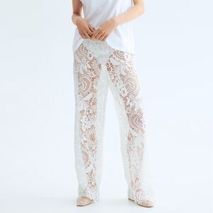 NWT H&M WIDE-LEG LACE PANTS